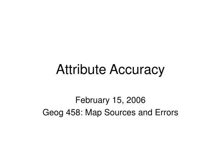 attribute accuracy