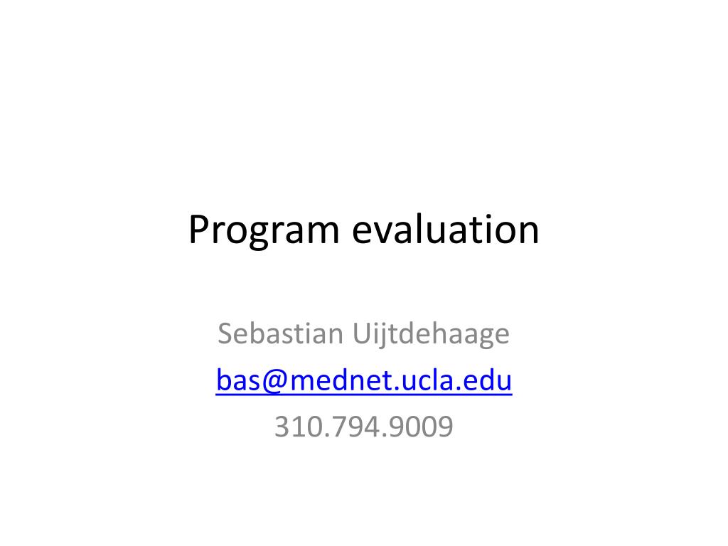 PPT - Program evaluation PowerPoint Presentation, free download - ID:834055