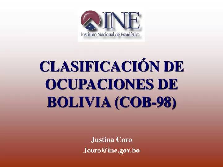 clasificaci n de ocupaciones de bolivia cob 98