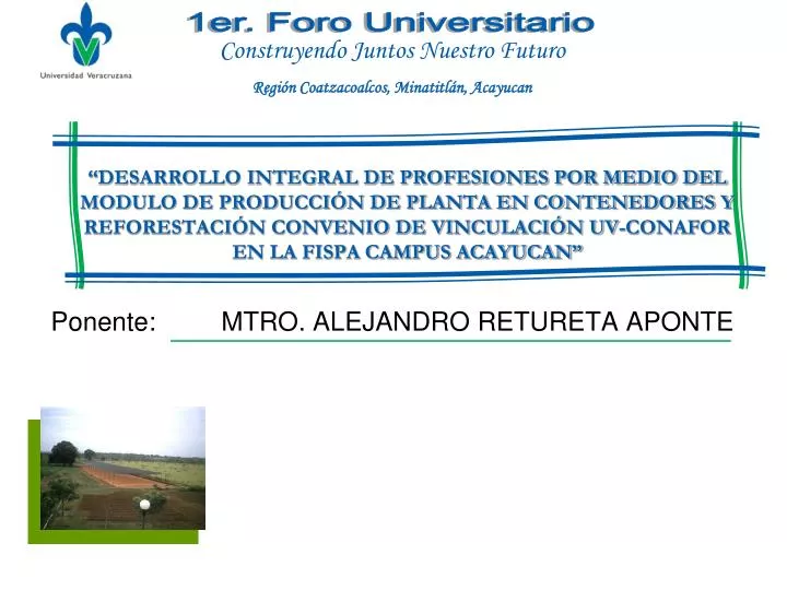 ponente mtro alejandro retureta aponte