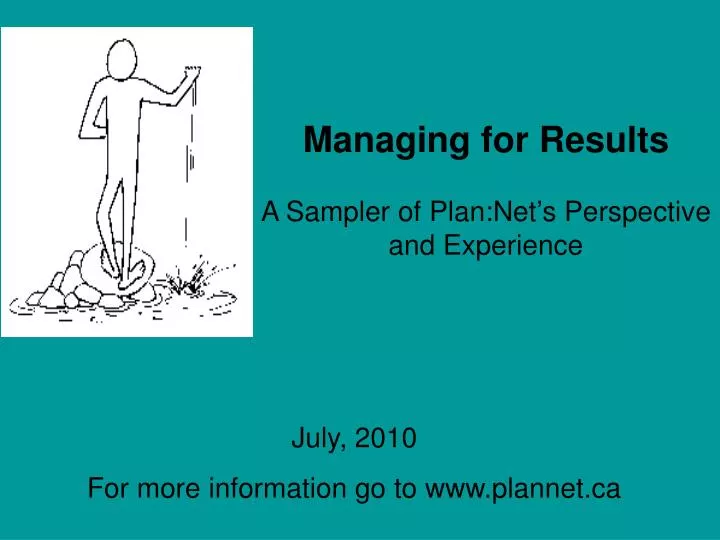 managing for results a sampler of plan net s perspective and experience
