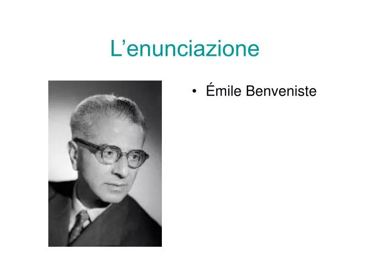 l enunciazione