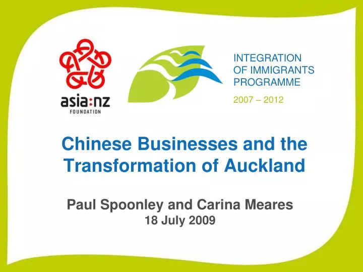 chinese businesses and the transformation of auckland