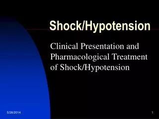 Shock/Hypotension