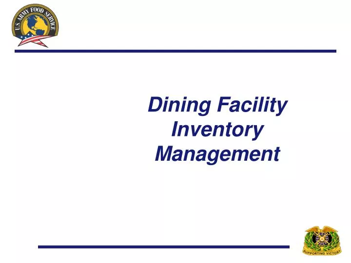 dining facility inventory management