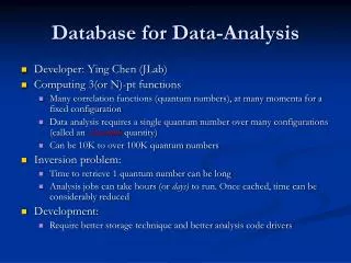 Database for Data-Analysis