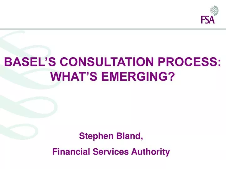 basel s consultation process what s emerging