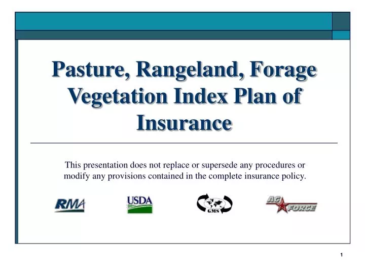pasture rangeland forage vegetation index plan of insurance