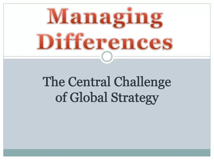 managing differences