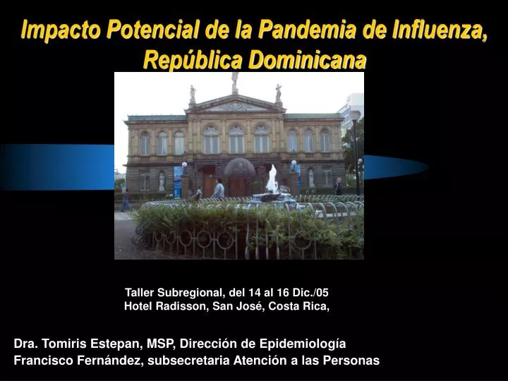 impacto potencial de la pandemia de influenza rep blica dominicana