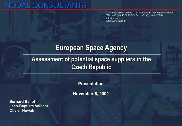 european space agency assessment of potential space suppliers in the czech republic