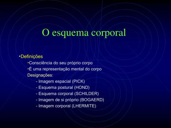 o esquema corporal