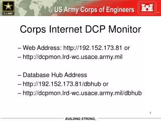 Corps Internet DCP Monitor