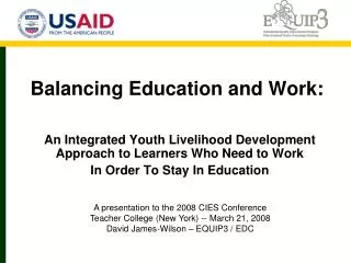 Balancing Education and Work: