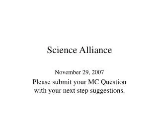 Science Alliance