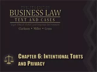 Chapter 6: Intentional Torts and Privacy
