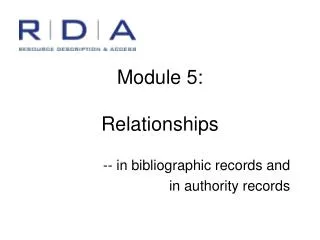 module 5 relationships