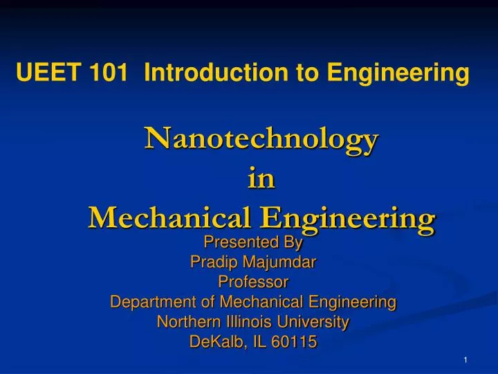 nanotechnology in mechanical engineering