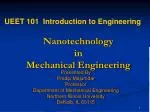 Nanotechnology in Mechanical Engineering - slide 1