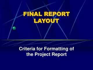 FINAL REPORT LAYOUT