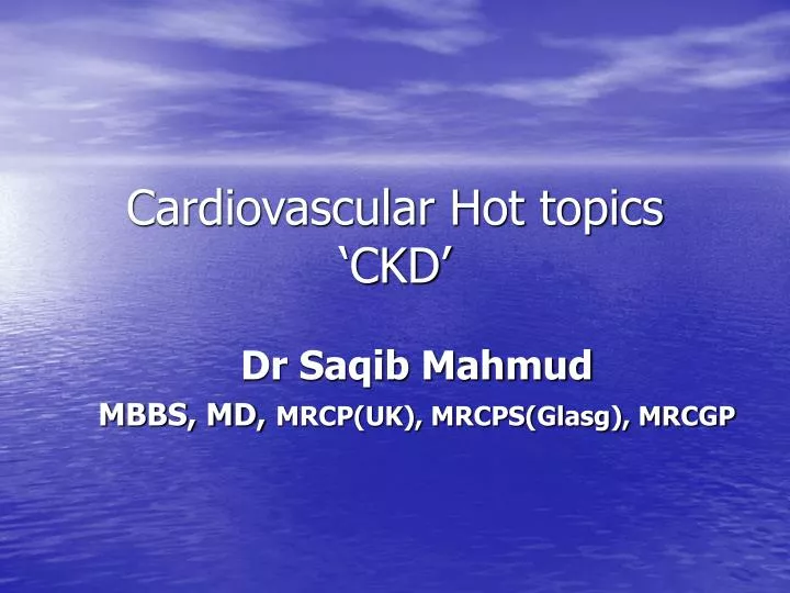 cardiovascular hot topics ckd