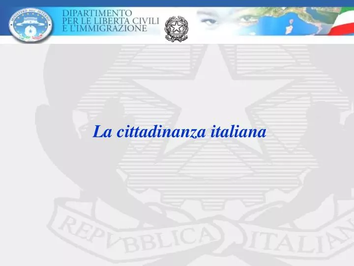 la cittadinanza italiana