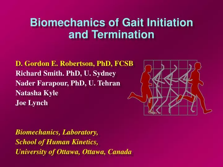 biomechanics of gait initiation and termination