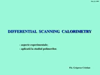 differential scanning calorimetry