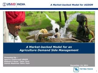 A Market-backed Model for an Agriculture Demand Side Management
