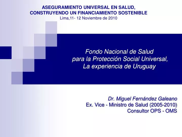fondo nacional de salud para la protecci n social universal la experiencia de uruguay