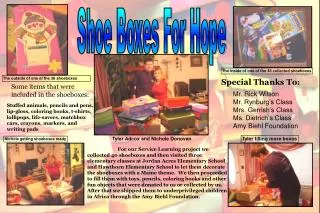 Shoe Boxes For Hope