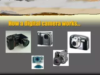 How a digital camera works…