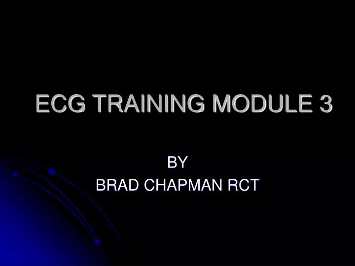 ecg training module 3