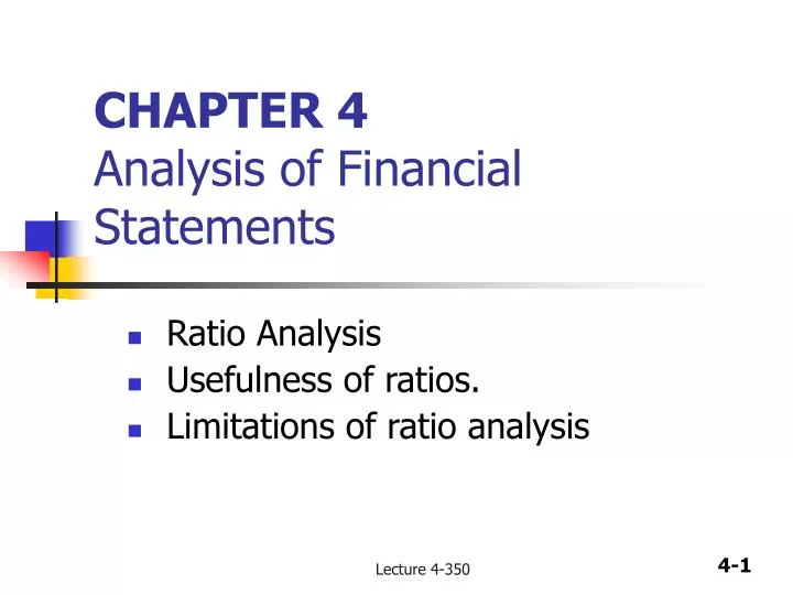 chapter 4 analysis of financial statements
