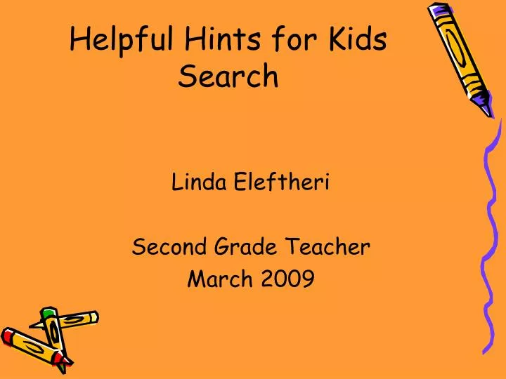helpful hints for kids search