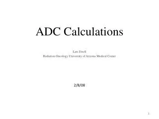 ADC Calculations