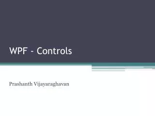 WPF - Controls