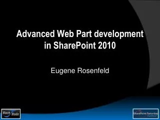 Advanced Web Part development in SharePoint 2010