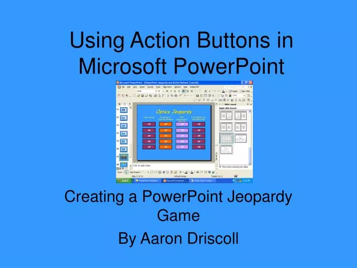 using action buttons in microsoft powerpoint