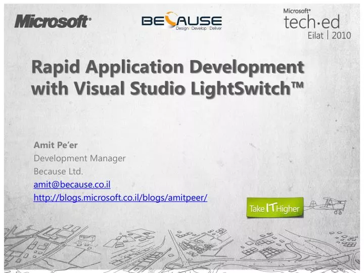 rapid application development with visual studio lightswitch