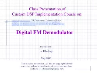 Digital FM Demodulator