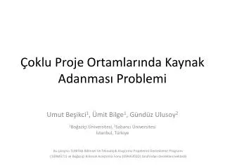 Çoklu Proje Ortamlarında Kaynak Adanması Problemi