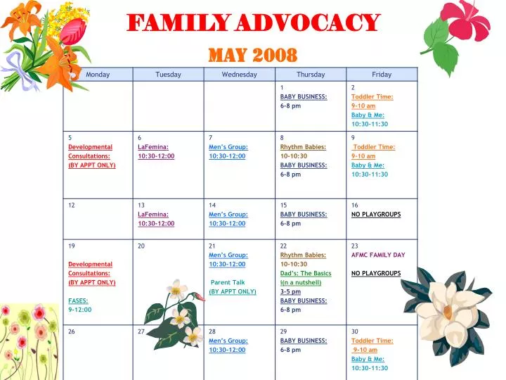 family advocacy may 2008