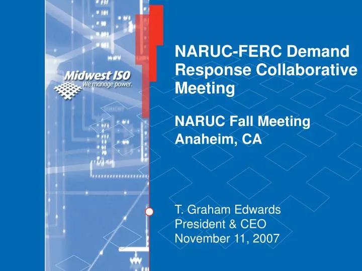 naruc ferc demand response collaborative meeting naruc fall meeting anaheim ca