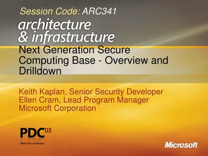 next generation secure computing base overview and drilldown