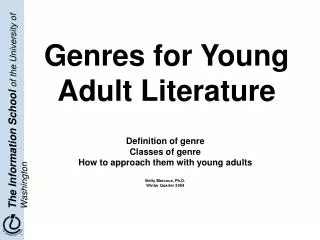 Genres for Young Adult Literature