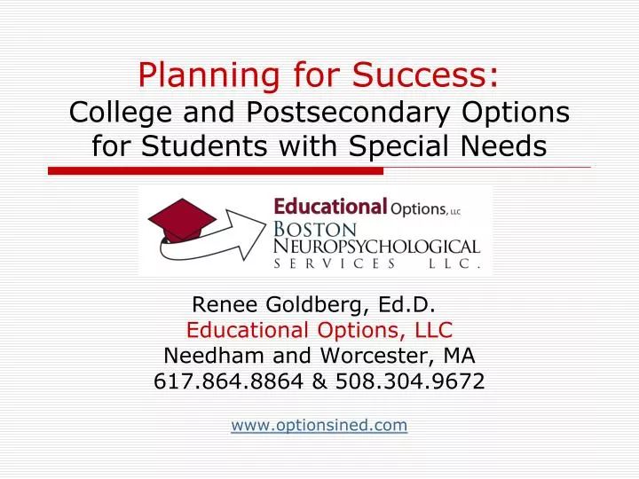 planning for success college and postsecondary options for students with special needs