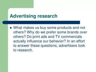 Advertising research