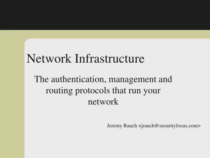 network infrastructure insecurity