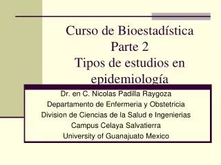 curso de bioestad stica parte 2 tipos de estudios en epidemiolog a